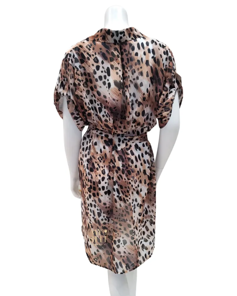 22AE615 Leopard Swim Cover Up