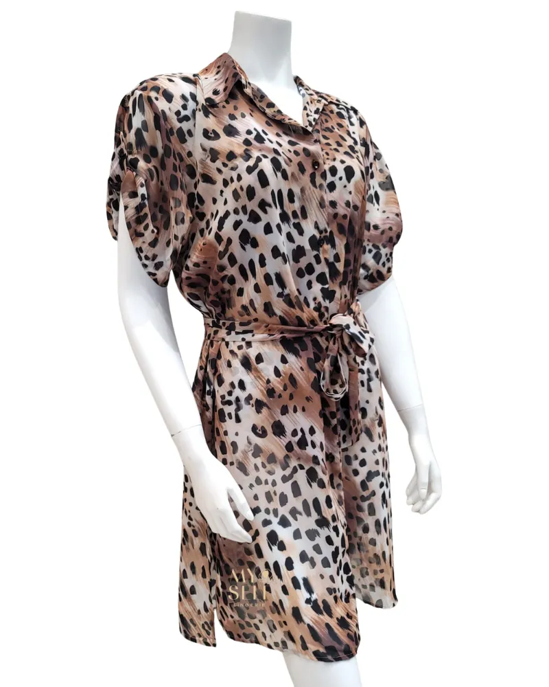 22AE615 Leopard Swim Cover Up