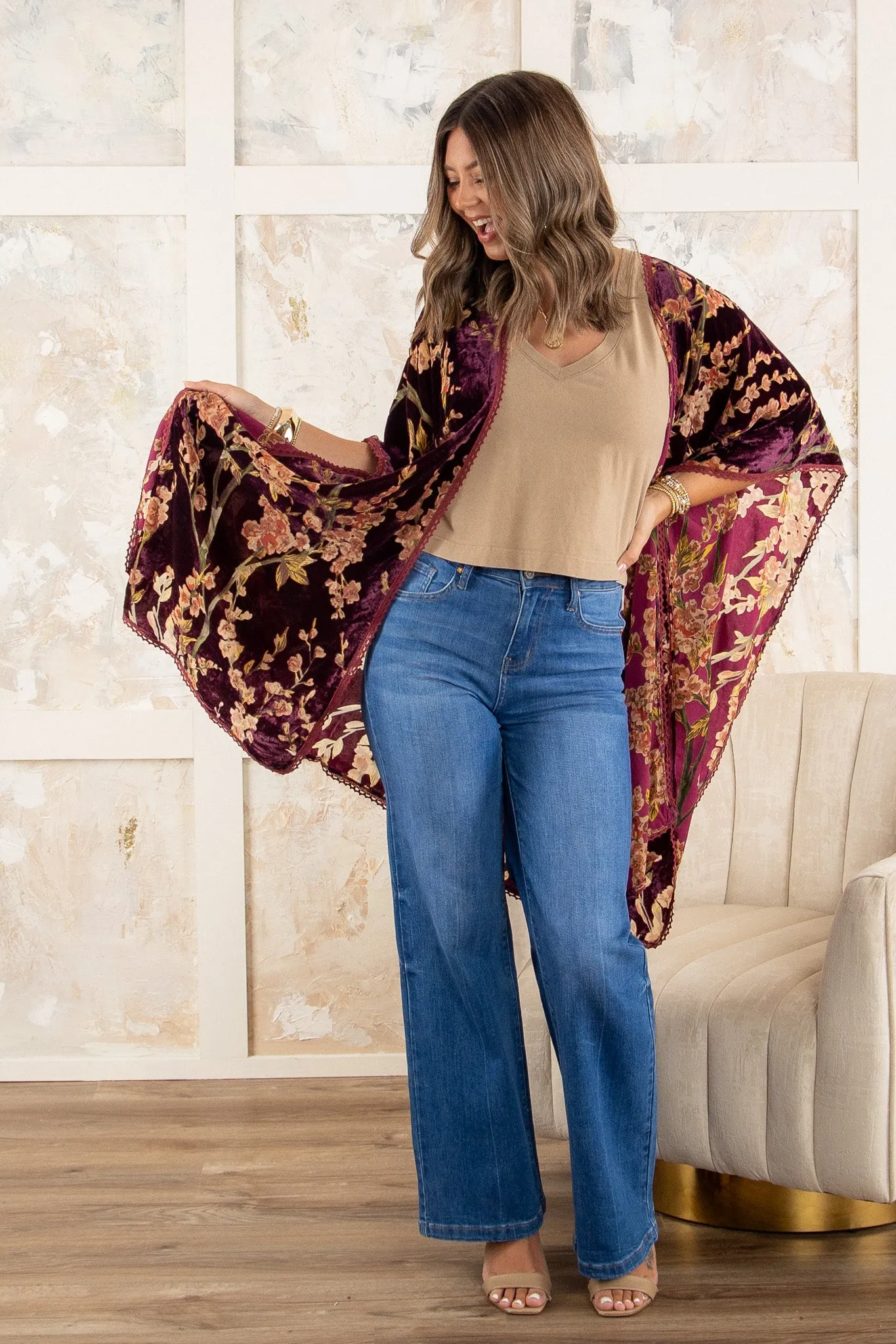 Aimee Burnout Kimono