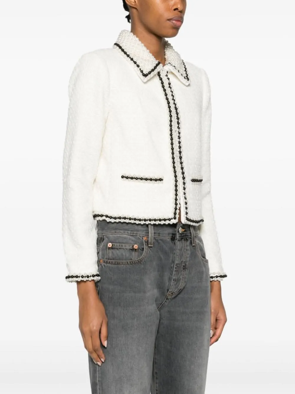 Alice   Olivia Jackets White