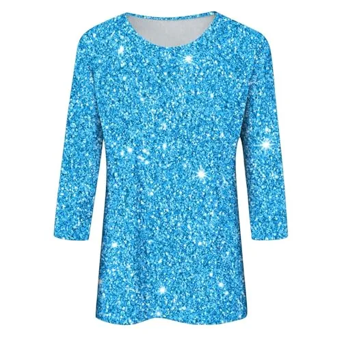 Amazon Haul Items Under 20,Best Valentine Gifts for Ladys,Sequin Tops for Women 3/4 Sleeve,Womens Petite Sweaters Clearance,Womens Sequined Tops,Best Papa Gifts,Shirts Women,Pallet Liquidation Sale