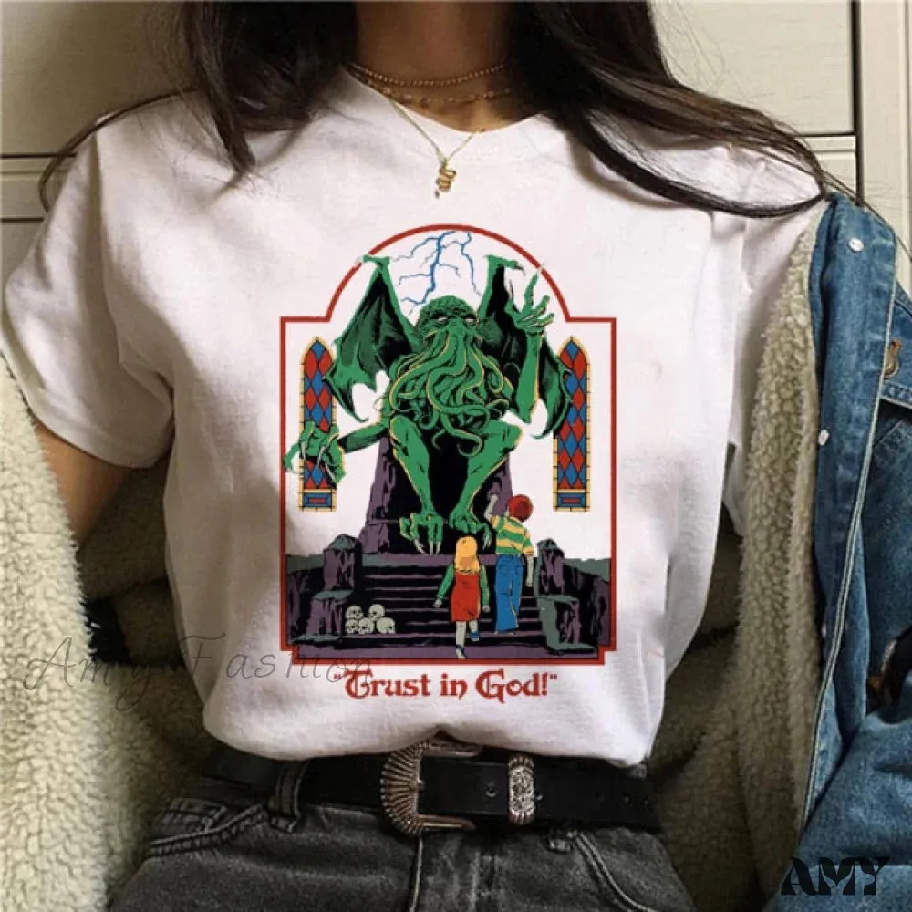 Amy Fashion - Satan Horror Demon Death Scary Devil Funny T-shirt