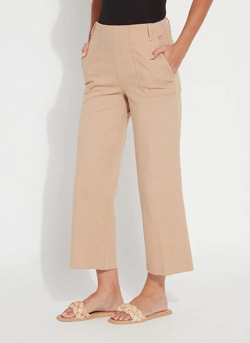 Athena Wide Leg Crop - Desert Tan