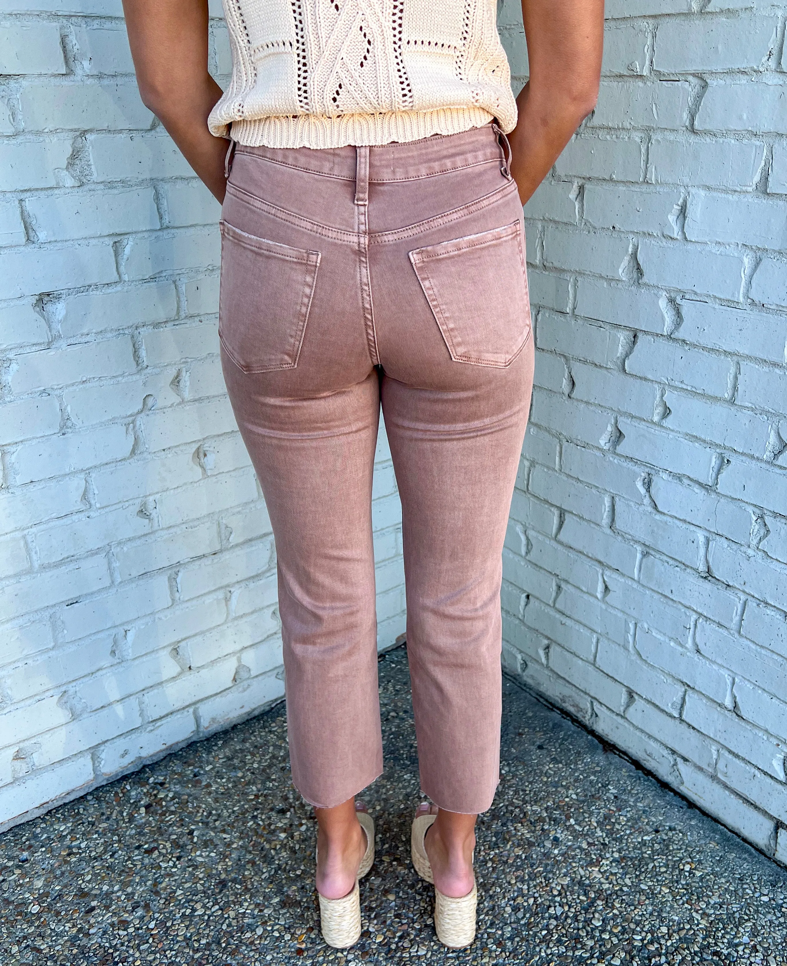 BEFORE SUNRISE MAUVE STRAIGHT LEG DENIM