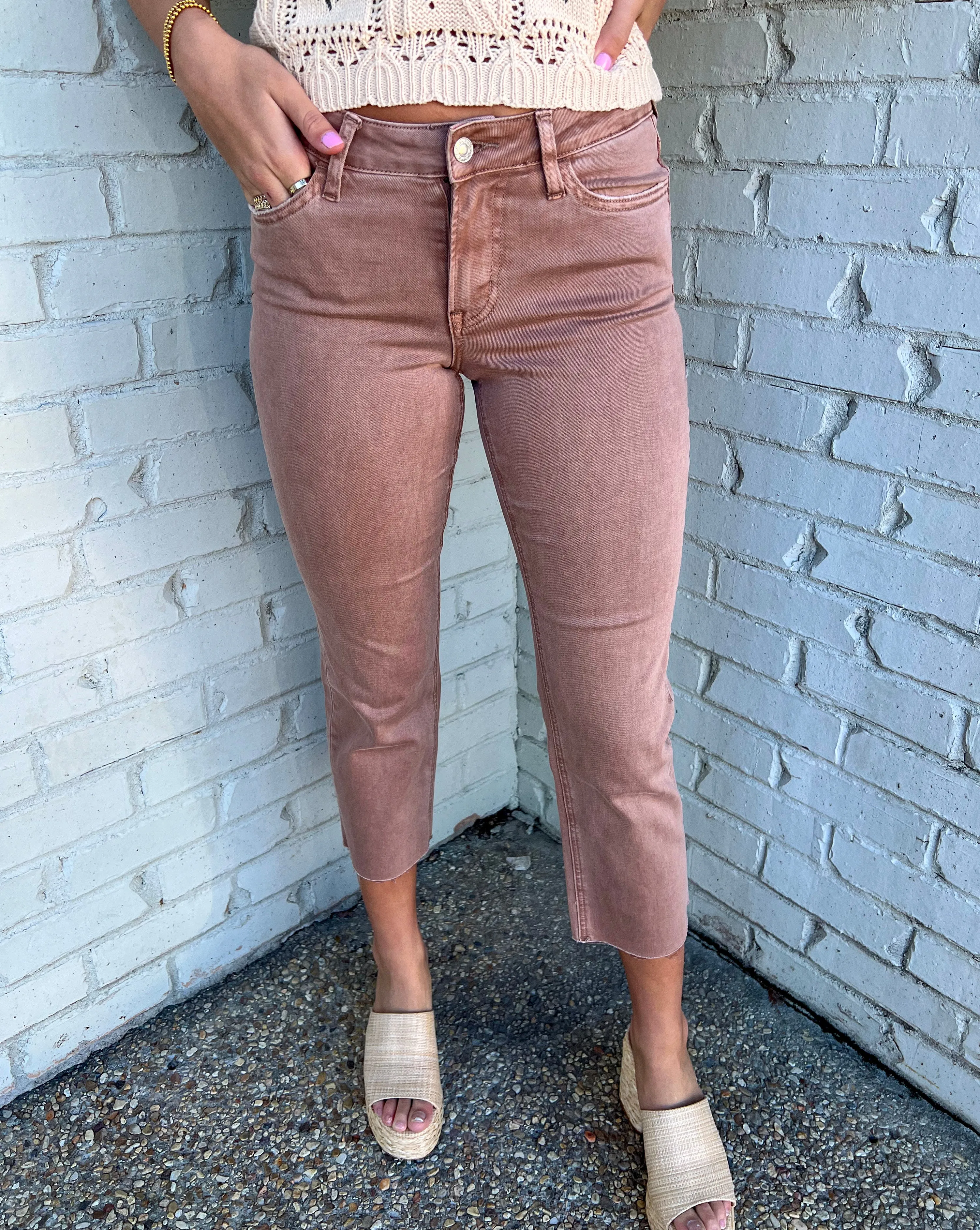 BEFORE SUNRISE MAUVE STRAIGHT LEG DENIM