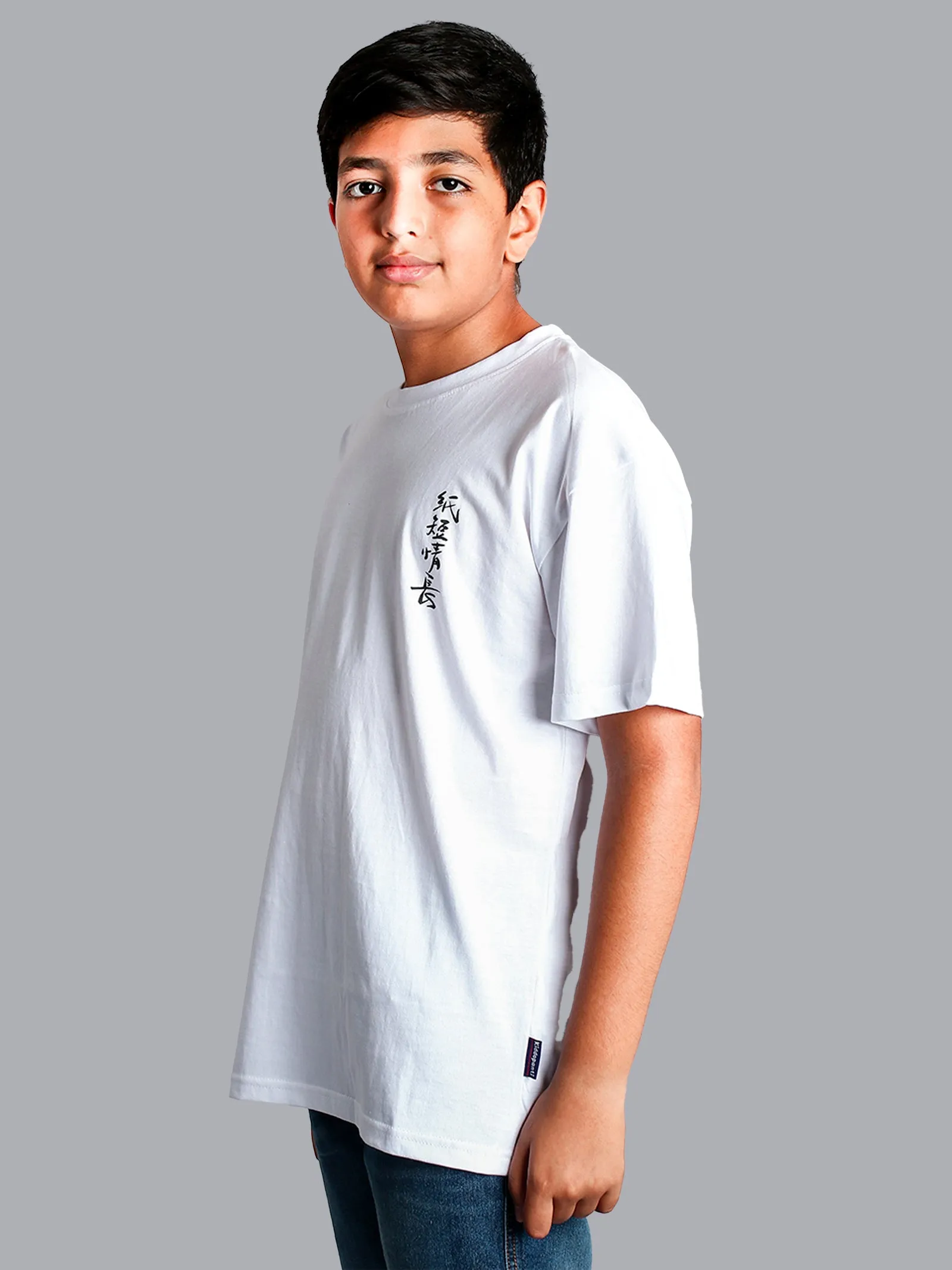 Boys Printed Over Sized Round Neck Tee