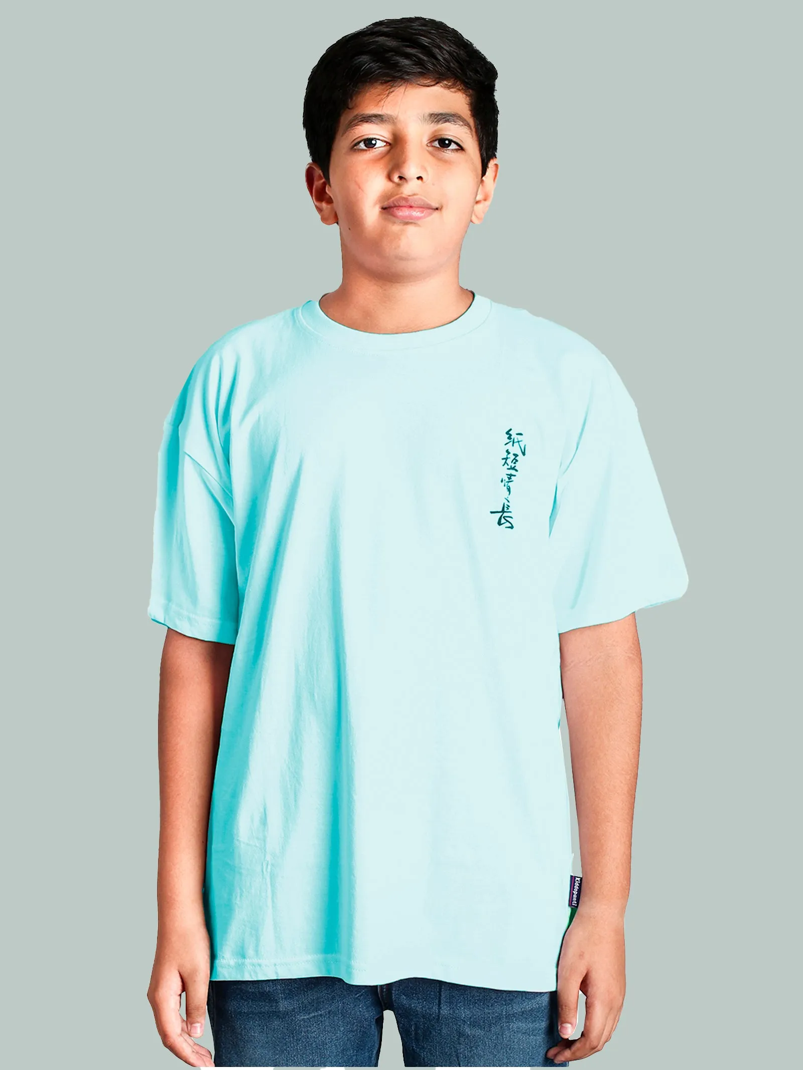 Boys Printed Over Sized Round Neck Tee