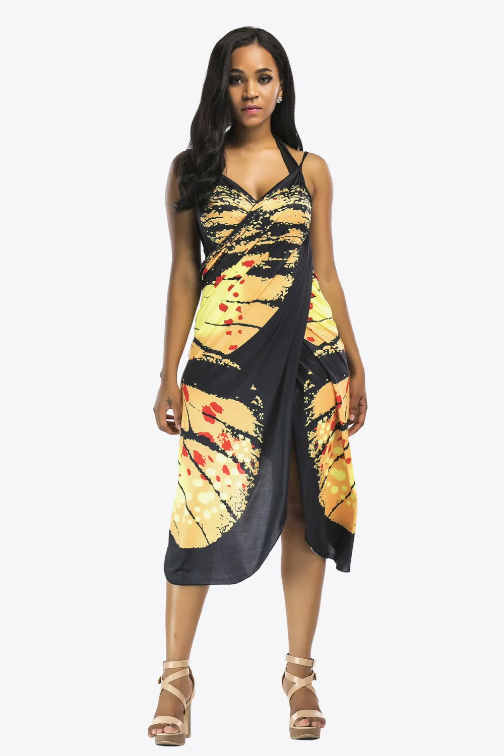 Butterfly Spaghetti Strap Swimsuit Cover Up