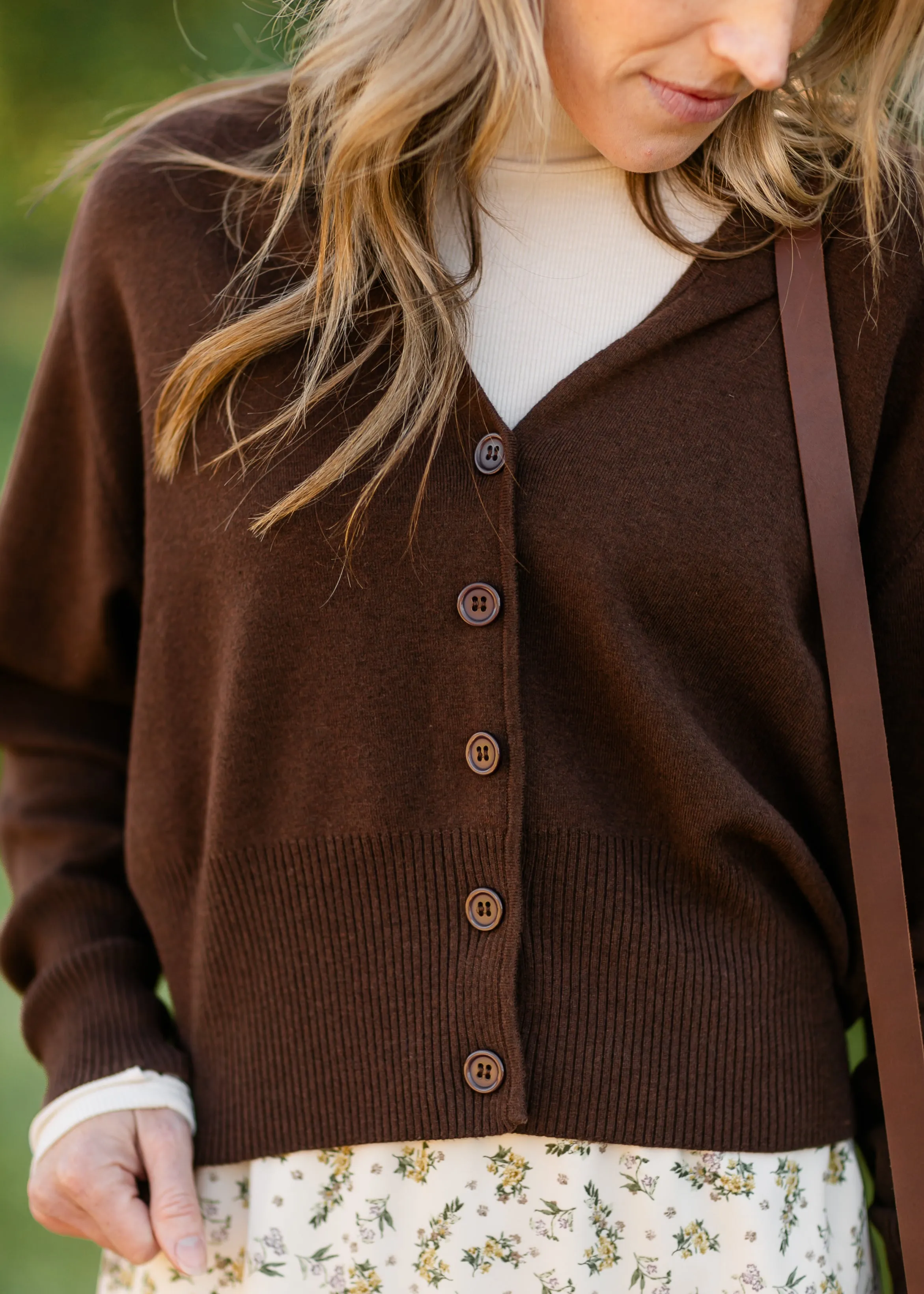 Button Up Brown Cardigan