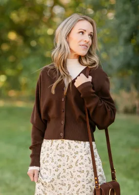 Button Up Brown Cardigan