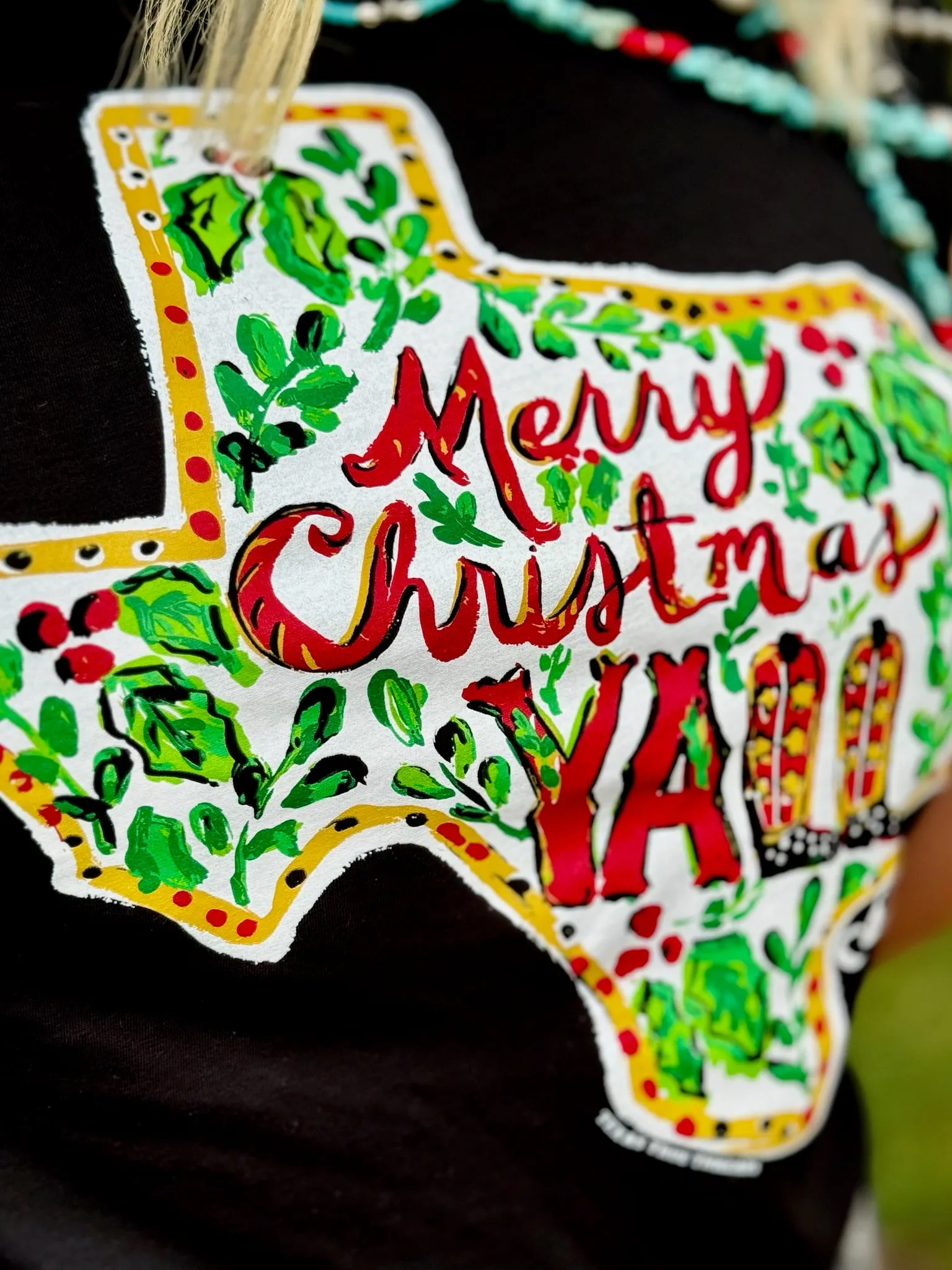 Callie Ann Stelter Merry Christmas Y'all Long Sleeve Tee by Texas True Threads