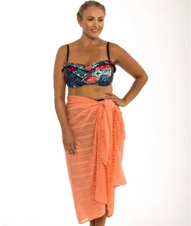 Capriosca Beach Cover Up Sarong - Coral