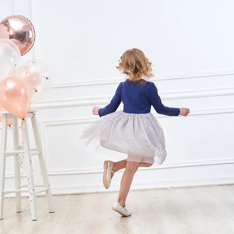 Casual Tutu Sequined Vestidos Kids Party Dresses