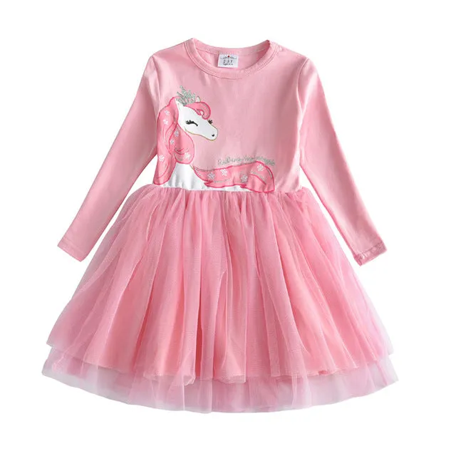 Casual Tutu Sequined Vestidos Kids Party Dresses