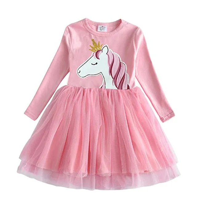 Casual Tutu Sequined Vestidos Kids Party Dresses