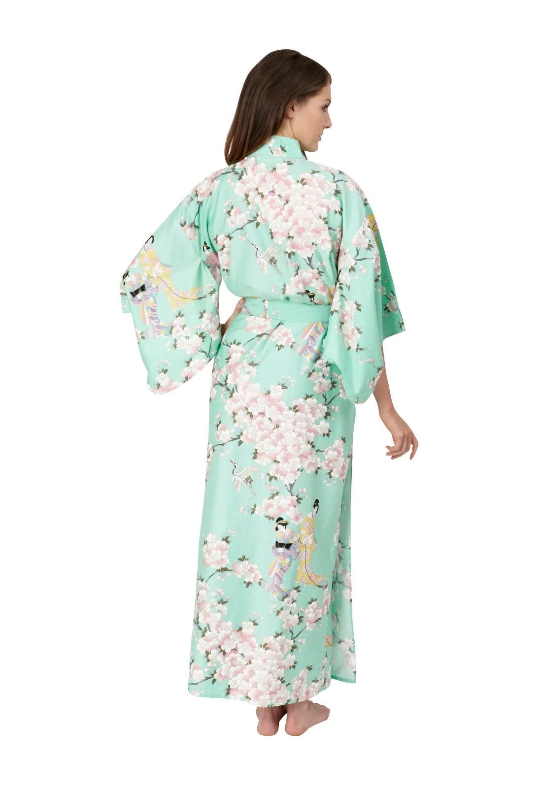 Cherry Blossom & Beauty Womens Plus Size Cotton Kimono Robe