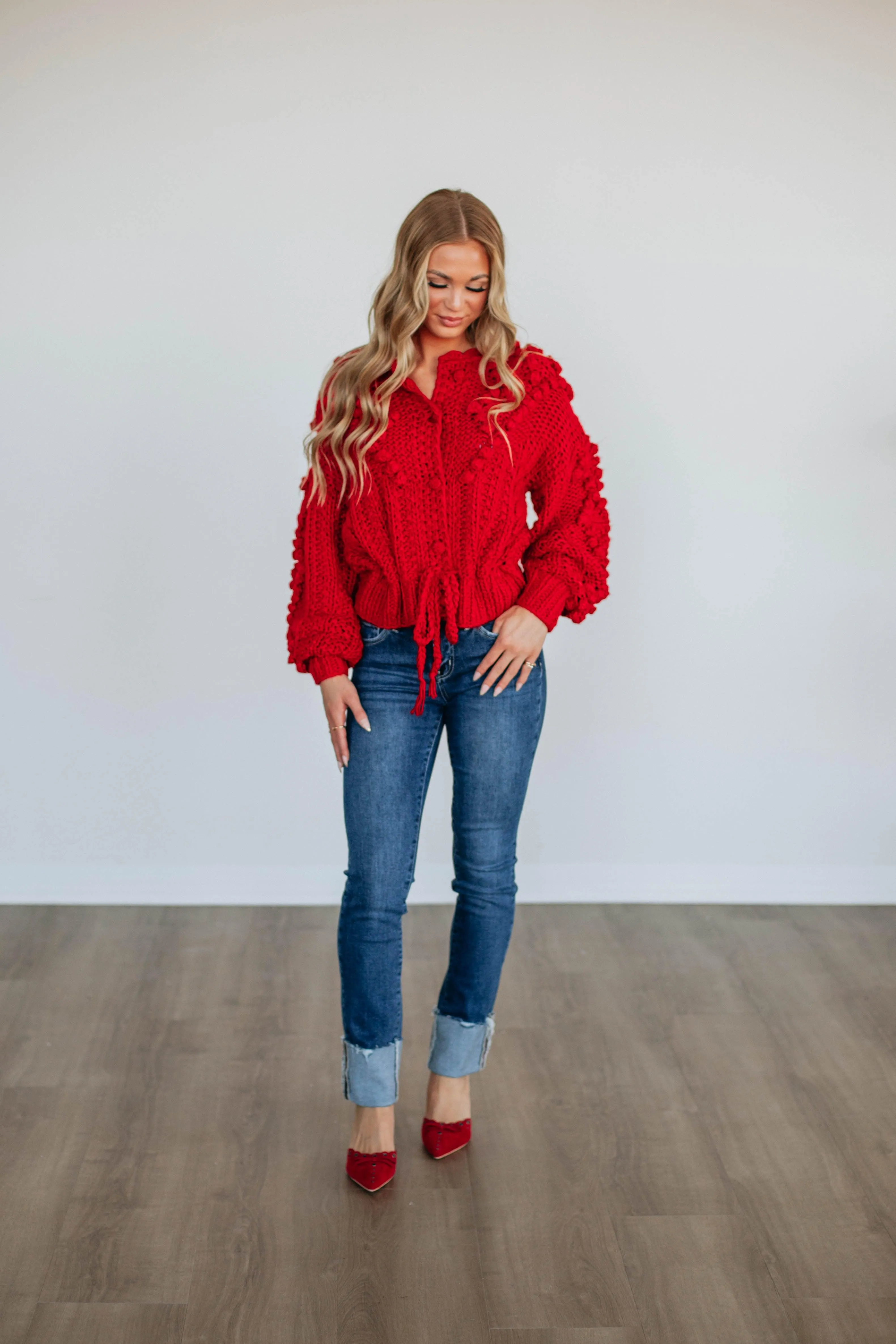 Darcie Cardigan - Cherry