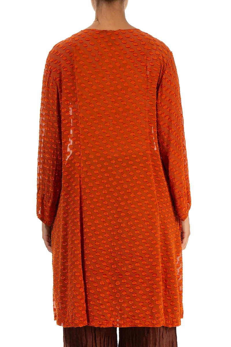 Dotty Saffron Silk Jacket