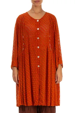 Dotty Saffron Silk Jacket