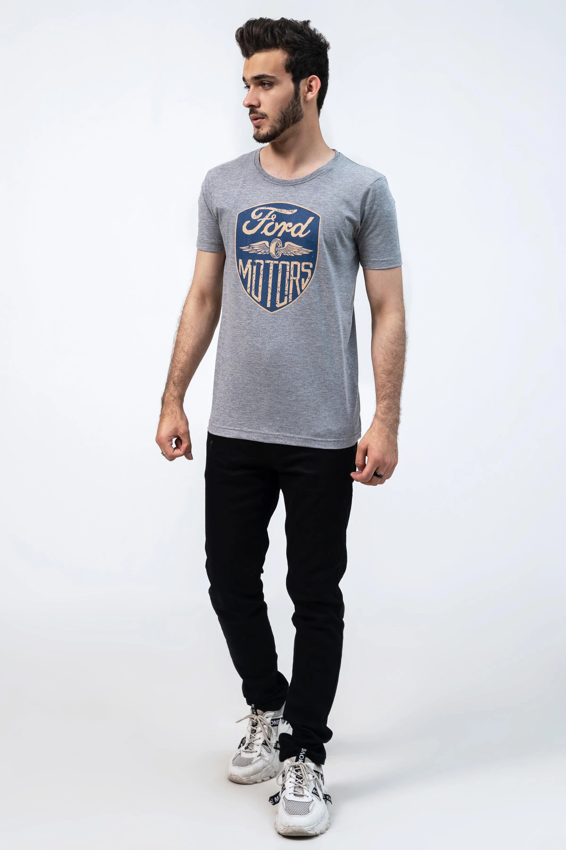 FORD GRAPHIC T SHIRT HYDER GREY