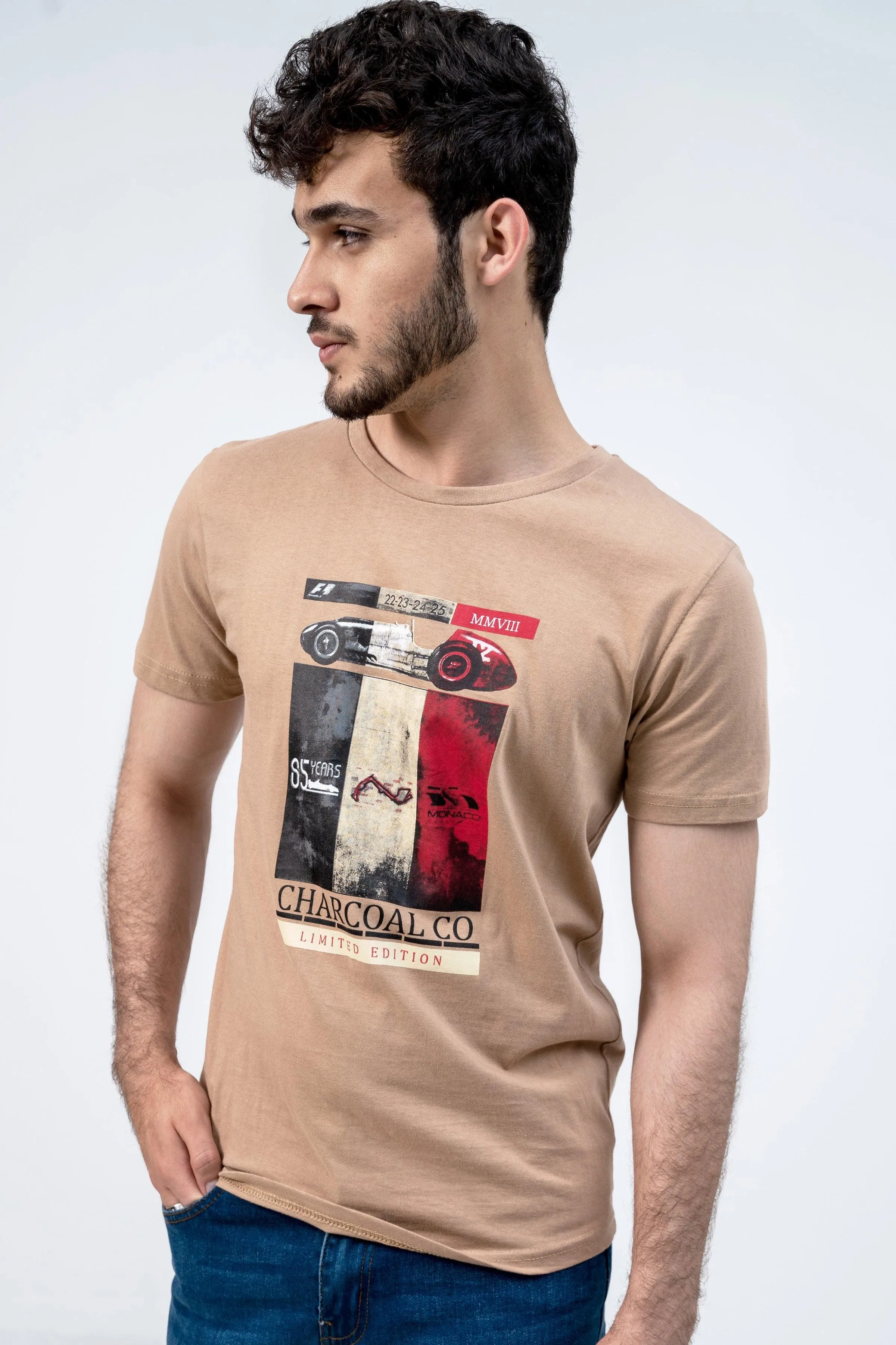 FORMULA 1 GRAPHIC TEES KHAKI