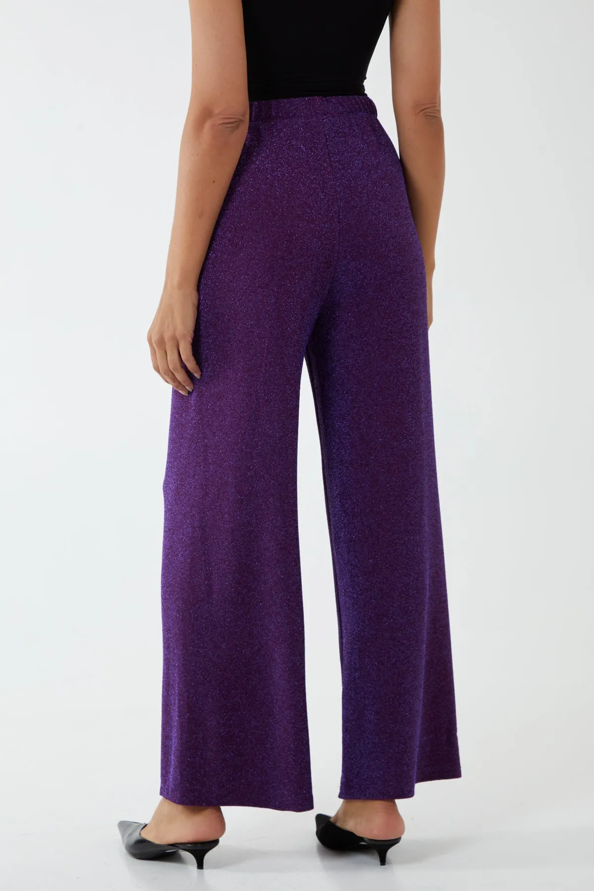 Glitter Lurex Wide Leg Culottes