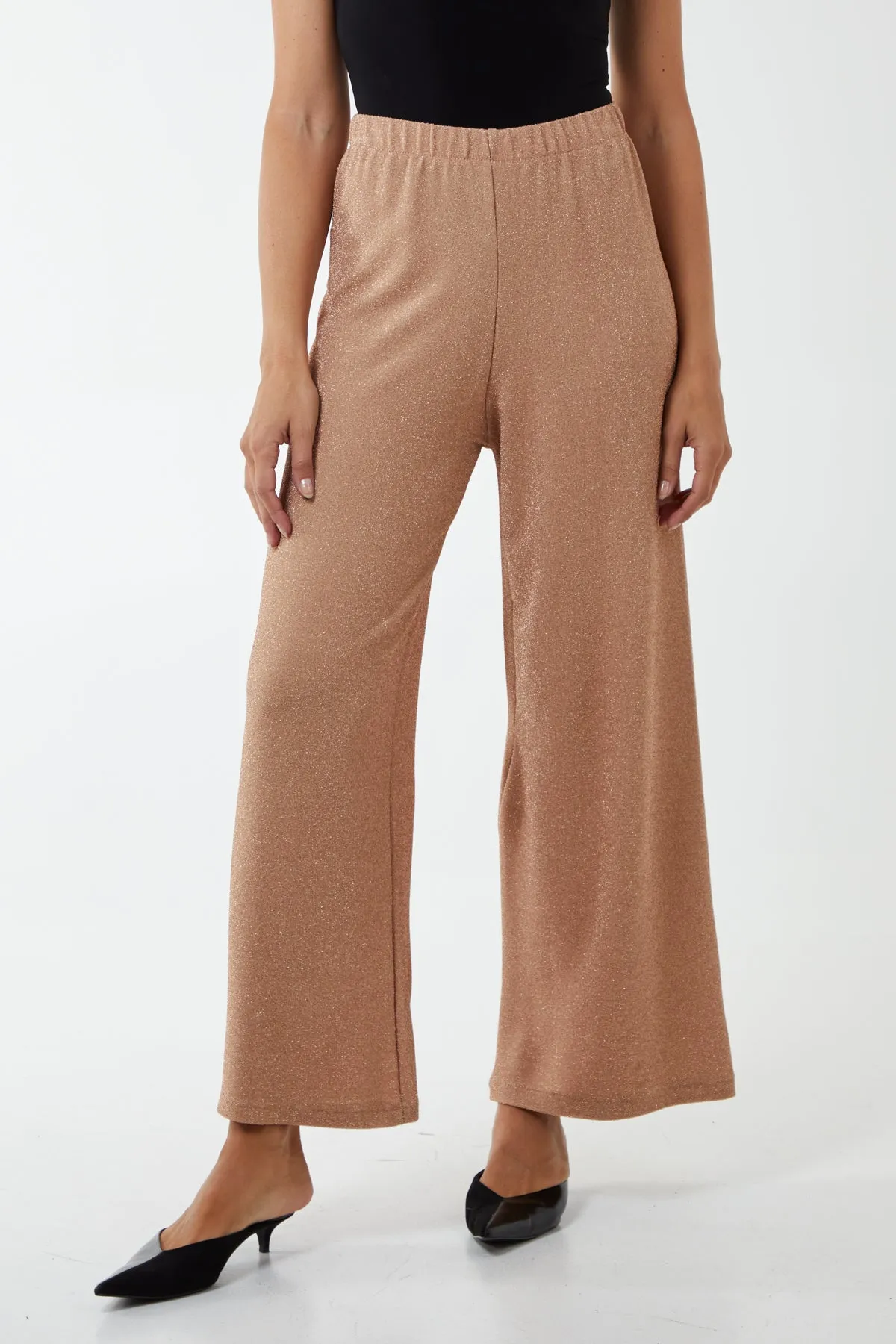 Glitter Lurex Wide Leg Culottes