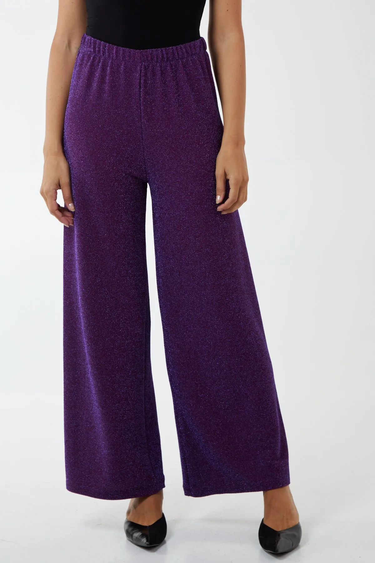 Glitter Lurex Wide Leg Culottes