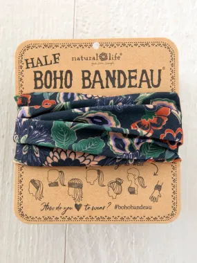 Half Boho Bandeau by Natural Life - Navy Tan Dahlias