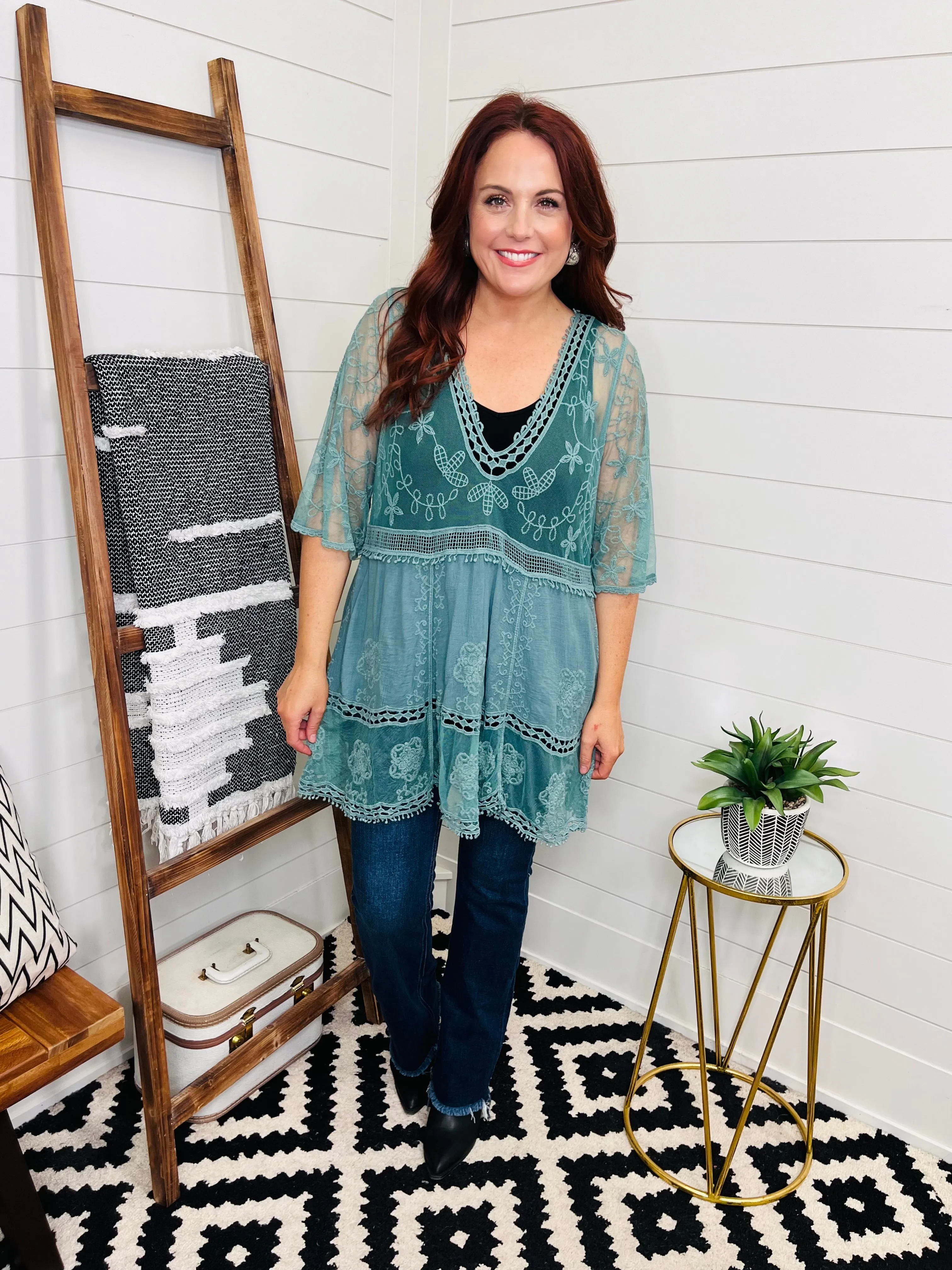 Lace Boho Tunic: 2 Colors