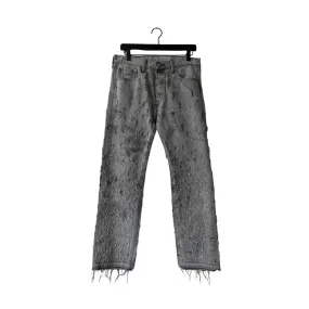 Levi's 501 Classic Straight Leg Jeans (distressed) in Brutalism / 32" x 30"