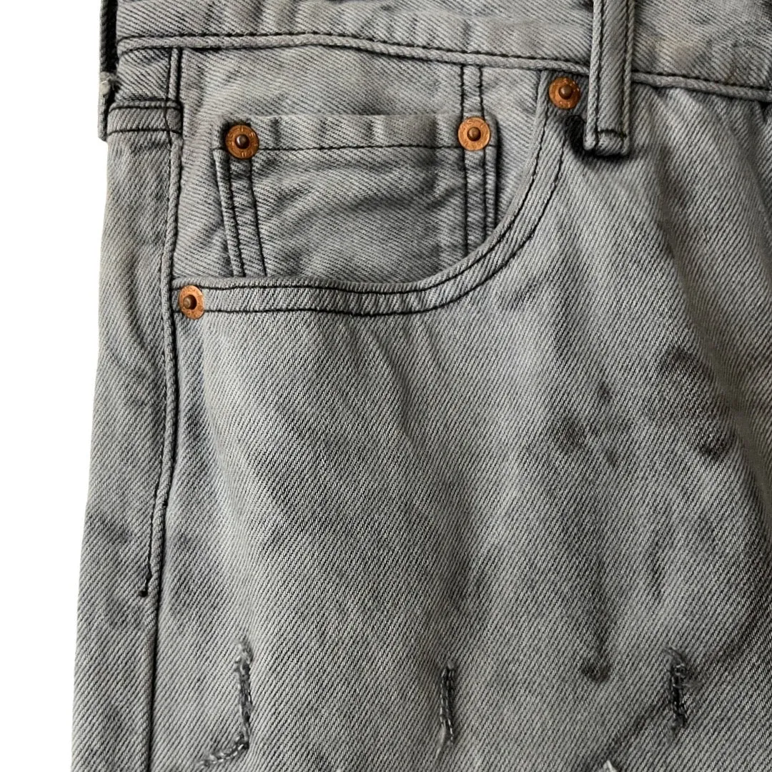 Levi's 501 Classic Straight Leg Jeans (distressed) in Brutalism / 32" x 30"