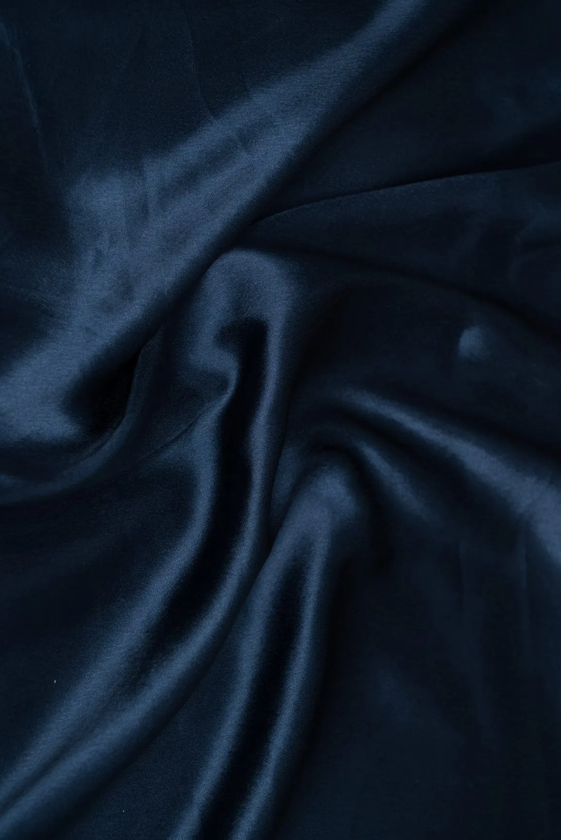 Navy Blue Dyed Satin