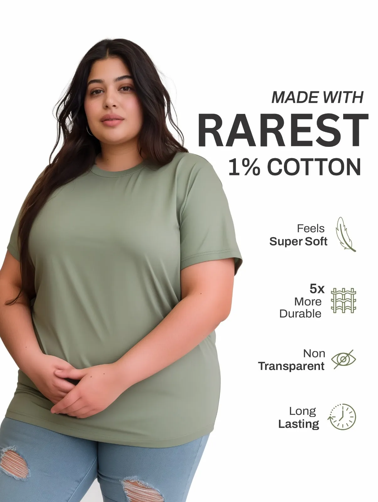 Pack of 3 Plus size Women Tees