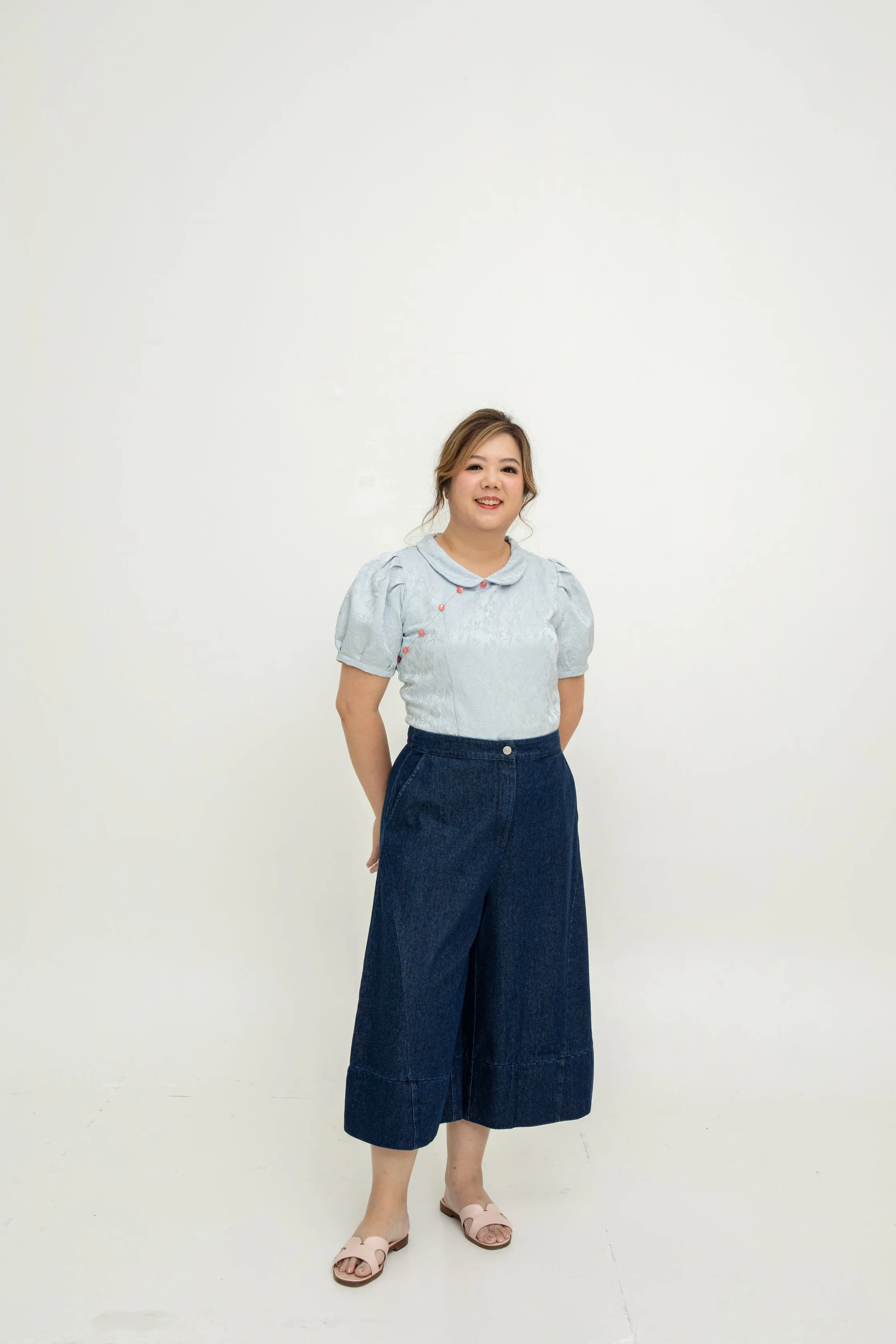 PRE-ORDER | Soft Denim Culottes (Dark Wash)