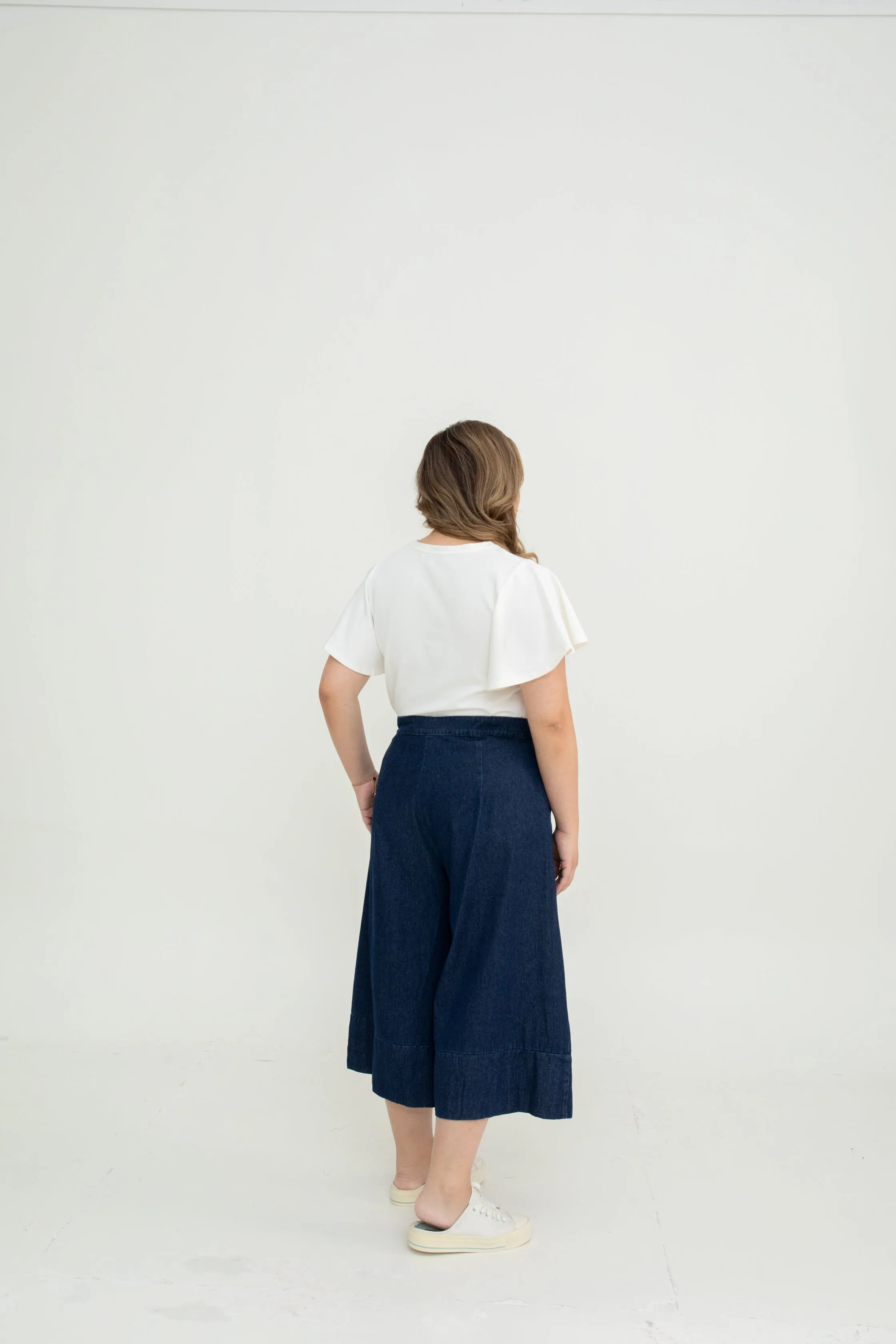 PRE-ORDER | Soft Denim Culottes (Dark Wash)