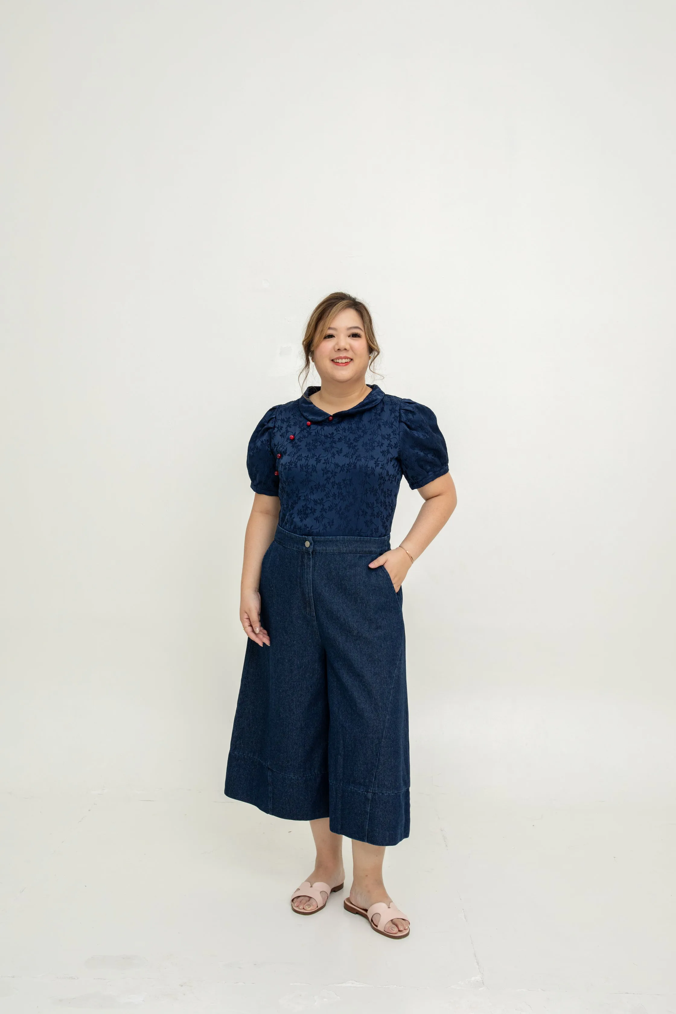 PRE-ORDER | Soft Denim Culottes (Dark Wash)