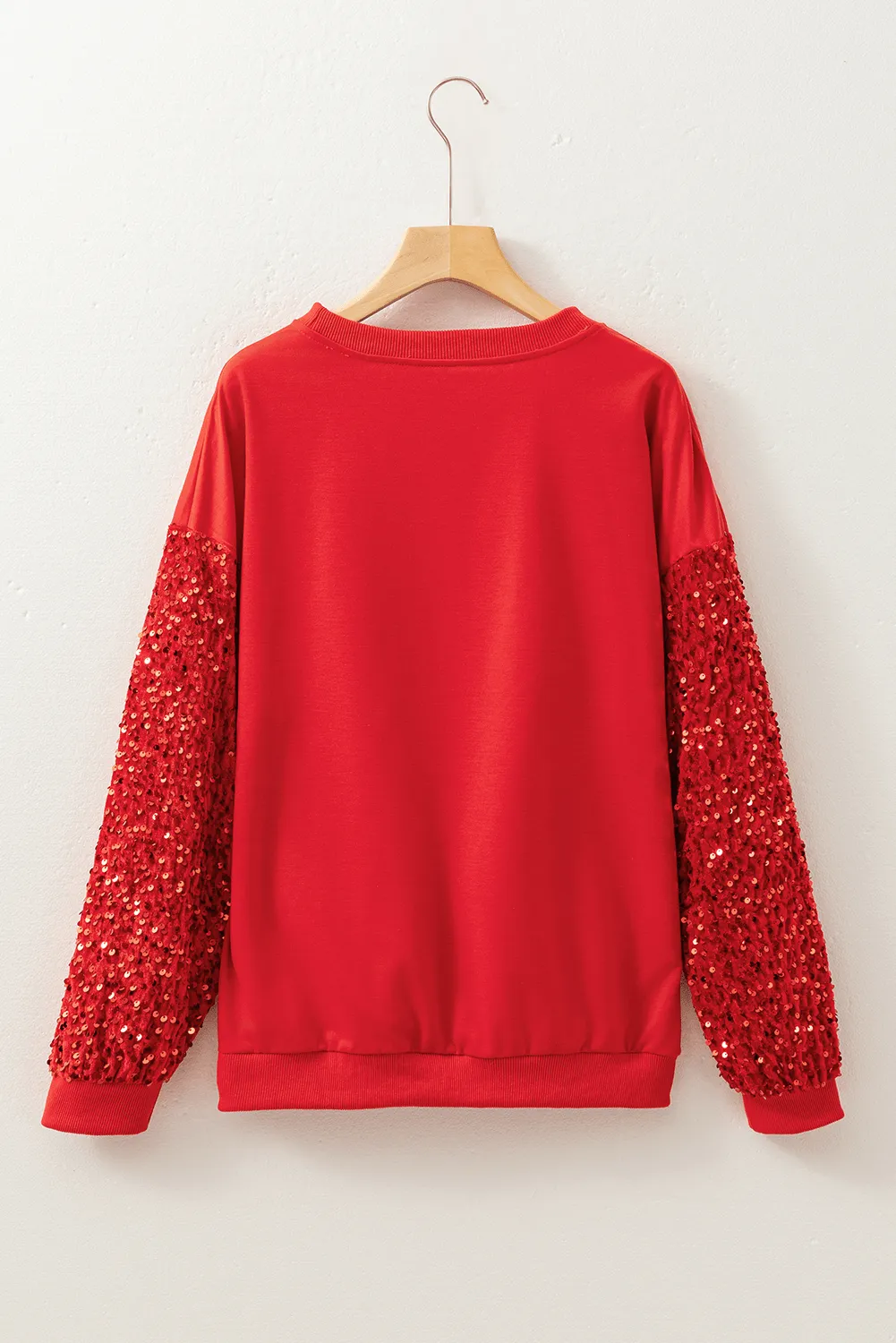 Red Sequin Santa Top