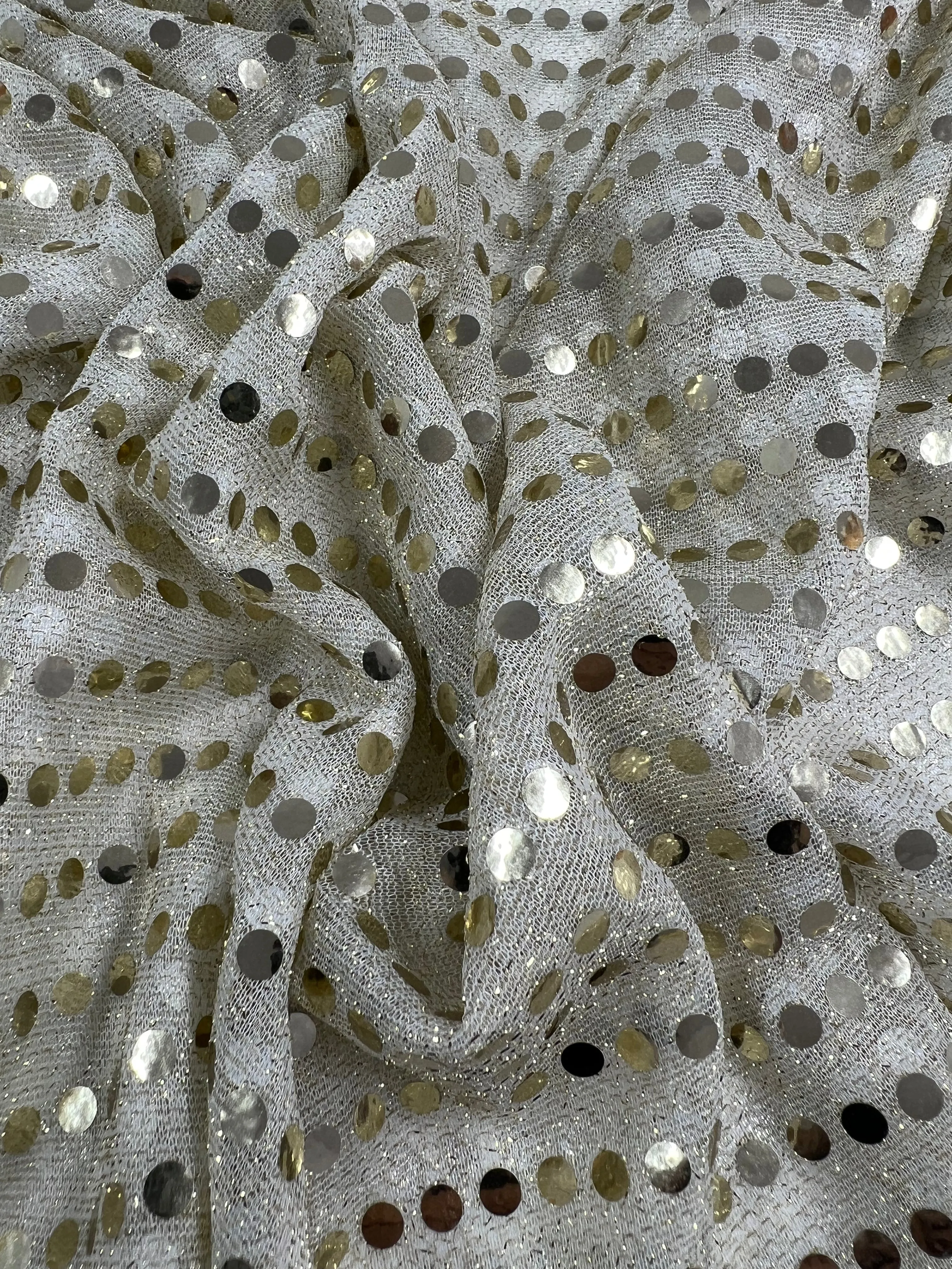 Sequin - White Gold - 112cm