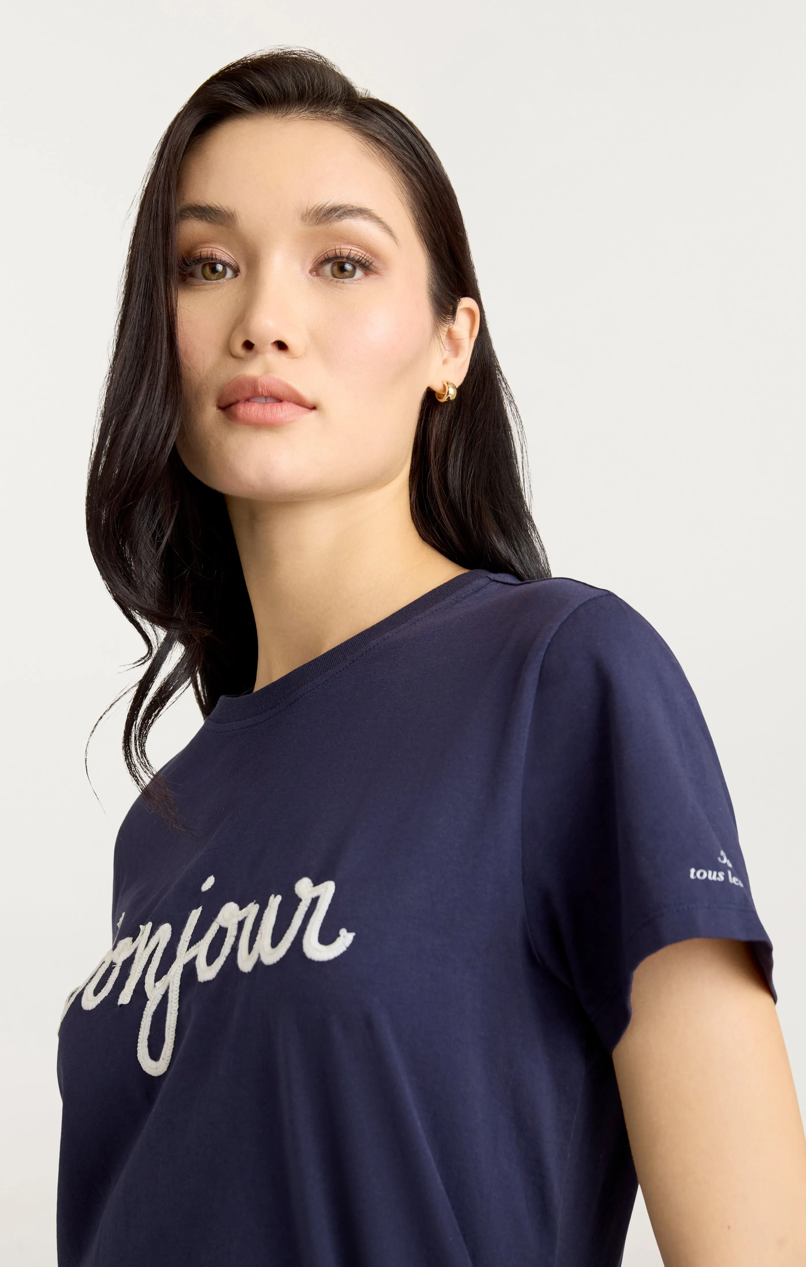 Sequined Bonjour Tee