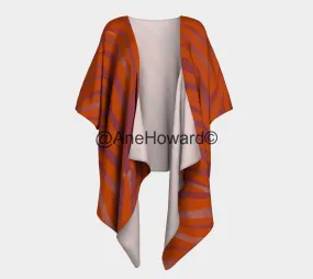 Silk Kimono Wrap Red Zebra