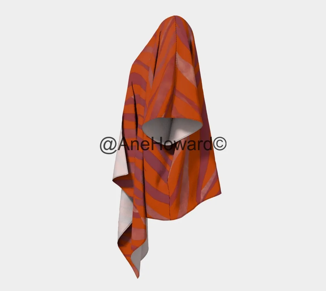 Silk Kimono Wrap Red Zebra