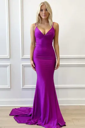 Spaghetti Straps Wedding Guest Dresses, Mermaid Bridesmaid Dresses, Newest Long Prom Dresses