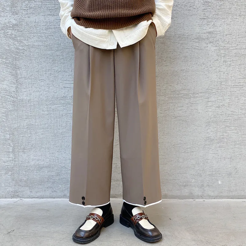 Straight-leg Loose Suit Pants