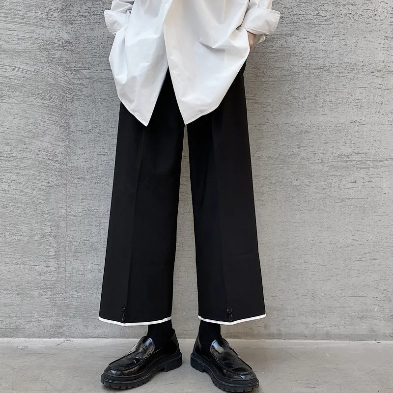 Straight-leg Loose Suit Pants