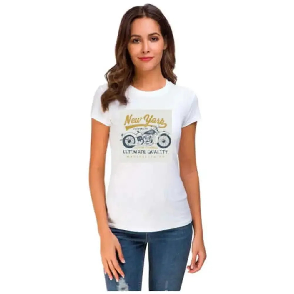 UDNAG Unisex Round Neck Graphic Motorcycle Ultimate quality manufacturing Polyester T-Shirt White