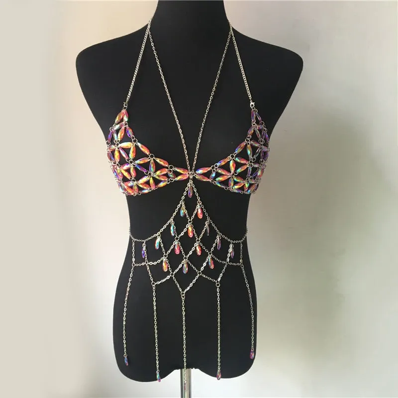 VenusFox FestivalQueen Rave Sexy Backless Tassel Tank Tops