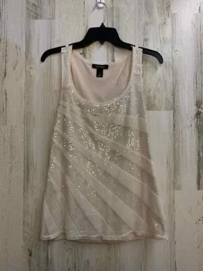 WHITE HOUSE/BLACK MARKET Tops Size S Cream Stripe SLEEVELESS TOP