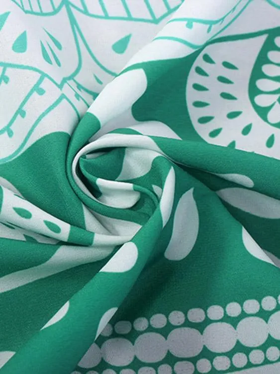 Wholesale Circular Random Floral Pattern Print Summer Beach Scarf